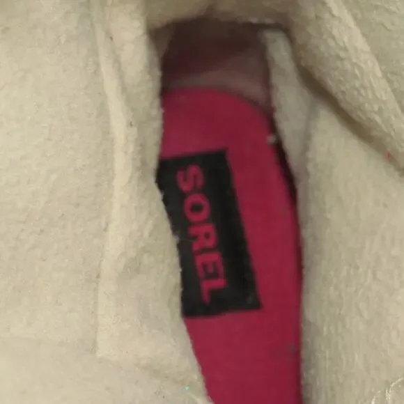 Sorel Gray Faux Fur Trim Girls Lace Up Winter Tofino Boots - Picture 6 of 8